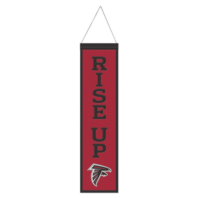 Atlanta Falcons Banner Wool 8x32 Heritage Slogan Design