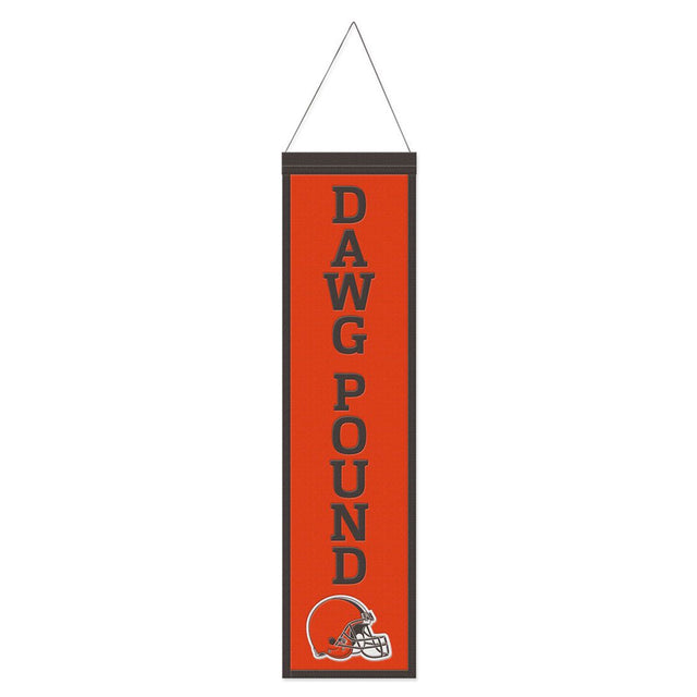 Cleveland Browns Banner Wool 8x32 Heritage Slogan Design