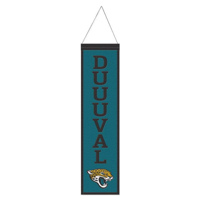 Jacksonville Jaguars Banner Wool 8x32 Heritage Slogan Design