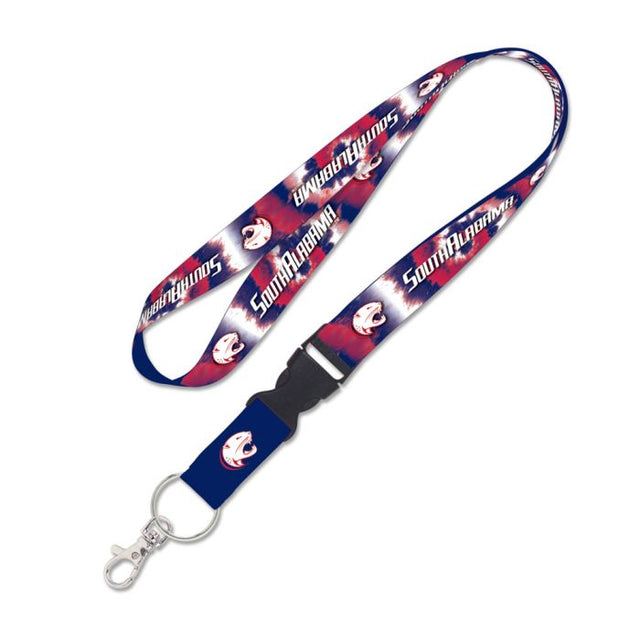 South Alabama Jaguars TIE DYE Lanyard w/detachable buckle 1"