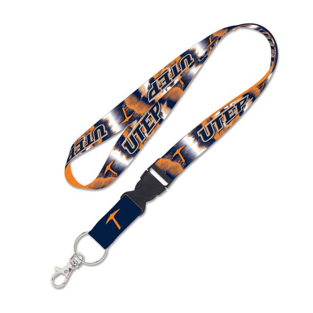 UTEP Miners TIE DYE 挂绳带可拆卸扣 1 英寸