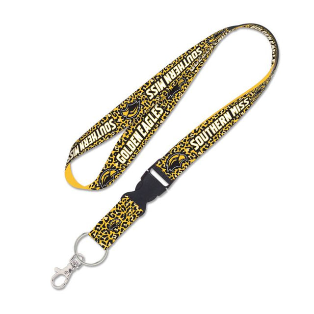 Southern Miss Golden Eagles LEOPARD Lanyard w/detachable buckle 1"