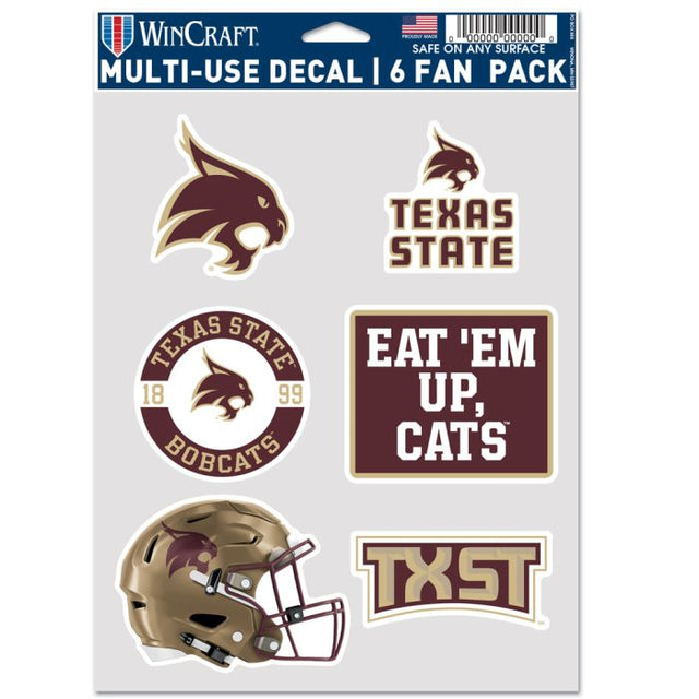 Texas State Bobcats Multi Use 6 Fan Pack