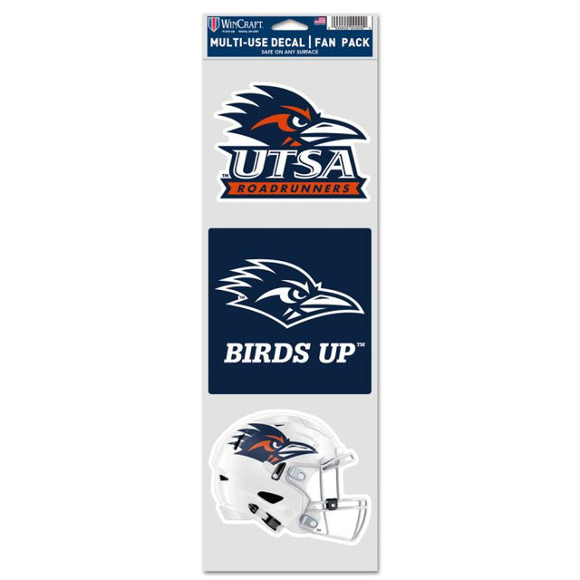 Texas San Antonio Roadrunners Texas San Antonio Football Fan Decals 3.75" x 12"