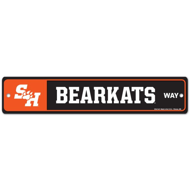 Letrero de calle/zona de los Bearkats del estado de Sam Houston de 3,75" x 19"