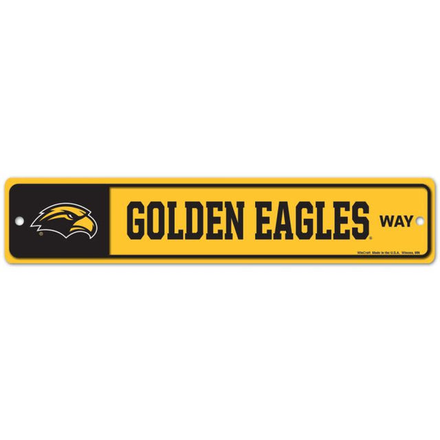 Letrero de calle/zona de Southern Miss Golden Eagles de 3,75" x 19"