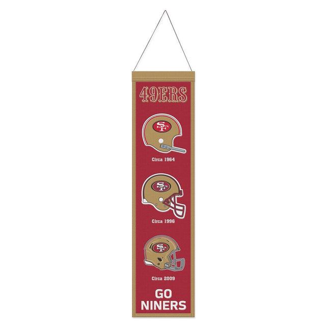 San Francisco 49ers Banner Wool 8x32 Heritage Evolution Design