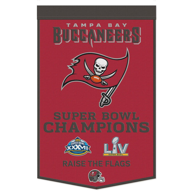 Estandarte de lana de los Tampa Bay Buccaneers de 24 x 38 pulgadas con diseño Dynasty Champ