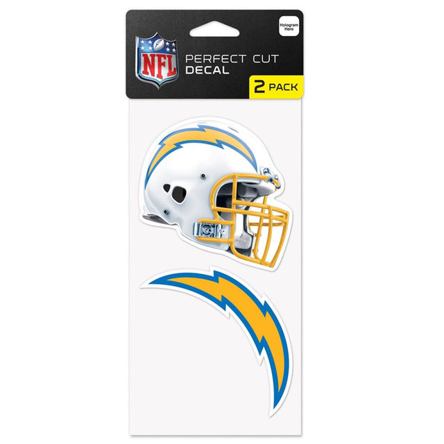 Calcomanía de Los Angeles Chargers, corte perfecto, 4 x 4, juego de 2