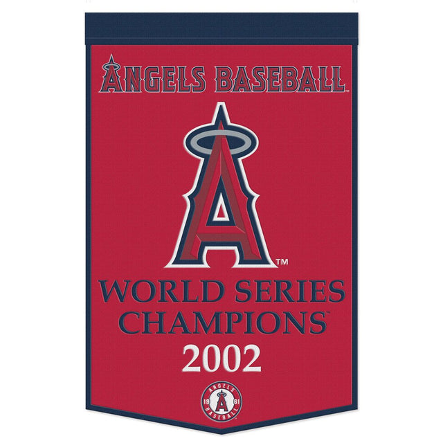 Estandarte de lana de los Ángeles Angels de 24 x 38 con diseño de Dynasty Champ