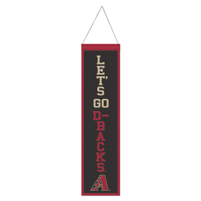 Pancarta de lana de los Arizona Diamondbacks de 8 x 32 pulgadas con diseño de eslogan tradicional