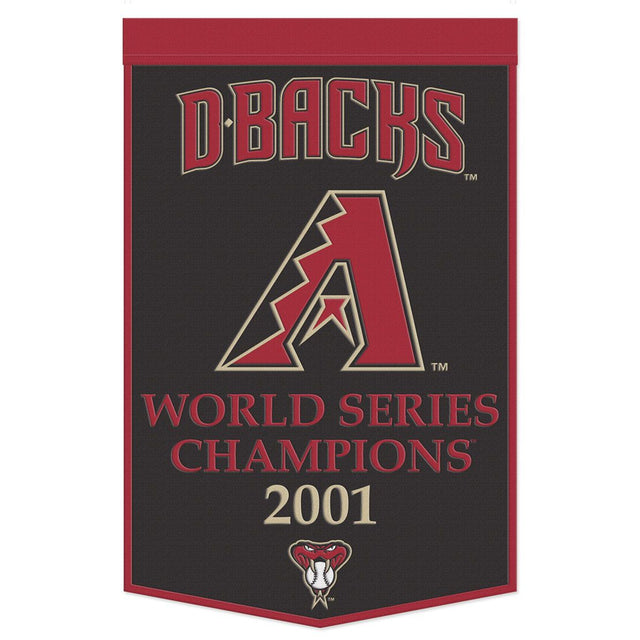 Estandarte de lana de los Arizona Diamondbacks de 24 x 38 pulgadas con diseño de Dynasty Champ