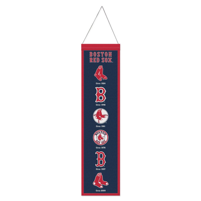 Pancarta de lana de los Boston Red Sox de 8 x 32 pulgadas con diseño Heritage Evolution