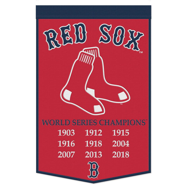 Pancarta de lana de los Boston Red Sox de 24 x 38 pulgadas con diseño Dynasty Champ