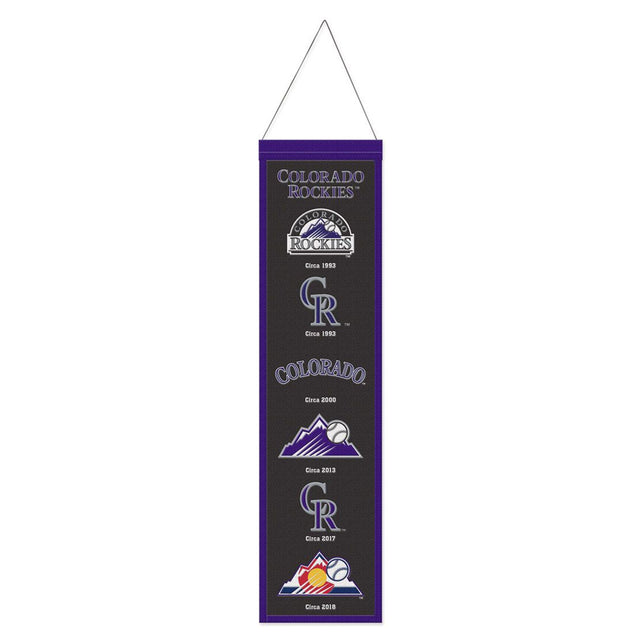 Colorado Rockies Banner Wool 8x32 Heritage Evolution Design