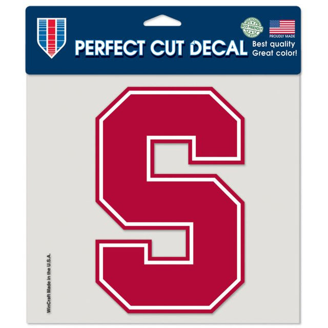 Calcomanía de color de corte perfecto Stanford Cardinal de 8" x 8"