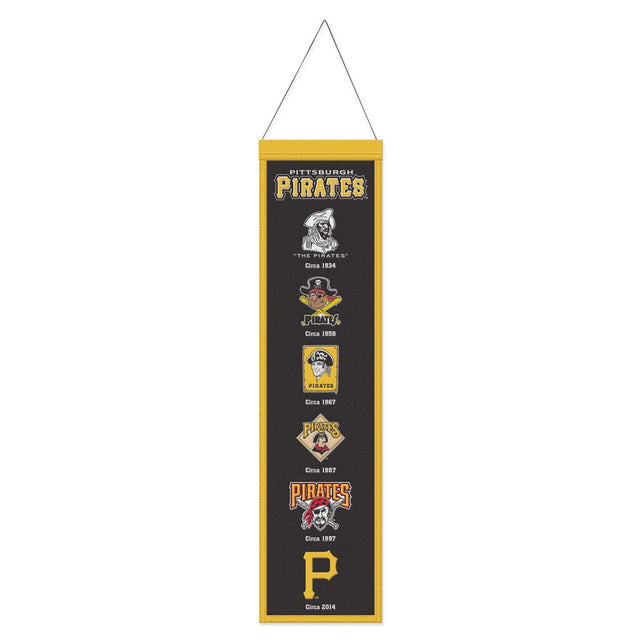 Pittsburgh Pirates Banner Wool 8x32 Heritage Evolution Design