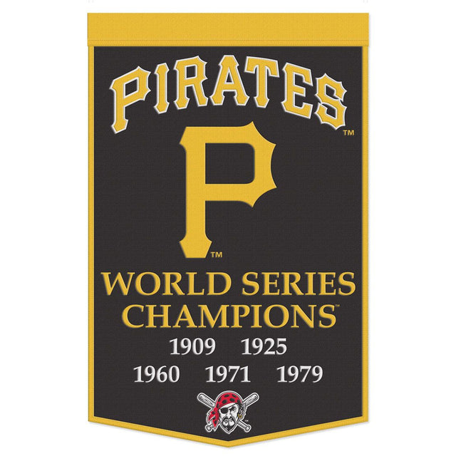 Estandarte de lana de los Piratas de Pittsburgh de 24 x 38 pulgadas con diseño de Dynasty Champ