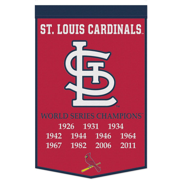 Estandarte de lana de los St. Louis Cardinals de 24 x 38 pulgadas con diseño Dynasty Champ