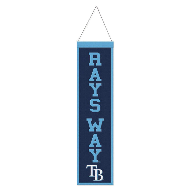 Tampa Bay Rays Banner Wool 8x32 Heritage Slogan Design