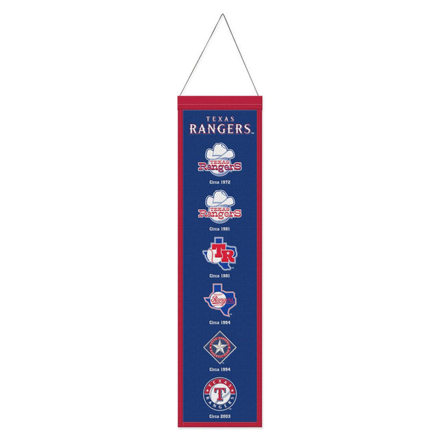 Texas Rangers Banner Wool 8x32 Heritage Evolution Design