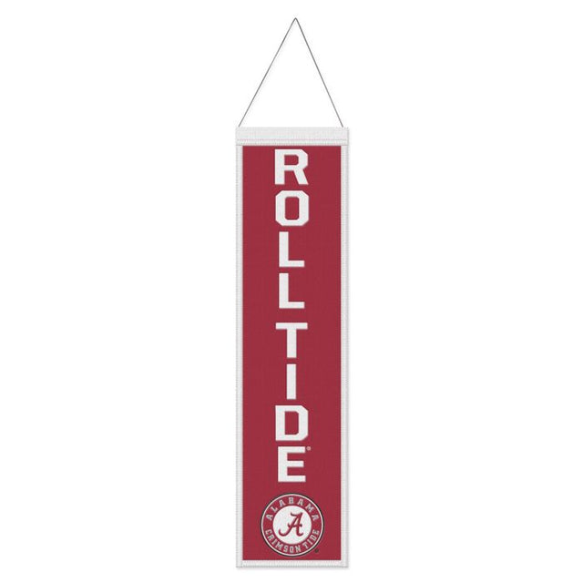 Alabama Crimson Tide SLOGAN Wool Banner 8" x 32"