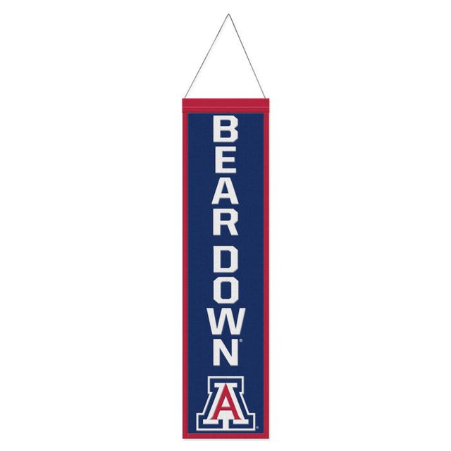 Arizona Wildcats SLOGAN Wool Banner 8" x 32"