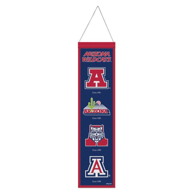 Arizona Wildcats / Vintage Collegiate EVOLUTION Wool Banner 8" x 32"