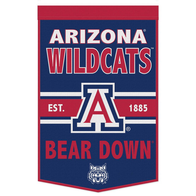 Estandarte de lana de los Arizona Wildcats de 24 x 38 pulgadas con diseño de eslogan Dynasty