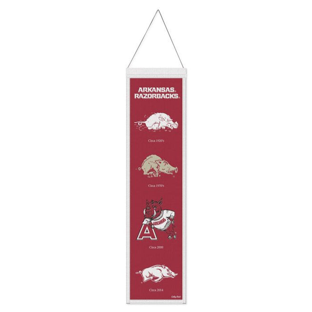 Bandera de lana EVOLUTION de Arkansas Razorbacks/College Vault de 8" x 32"