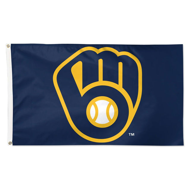 Bandera del equipo 3x5 de los Cerveceros de Milwaukee