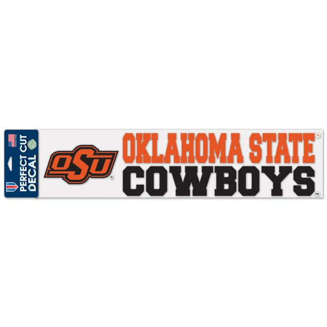 Calcomanías de corte perfecto de los Oklahoma State Cowboys, 4" x 17"