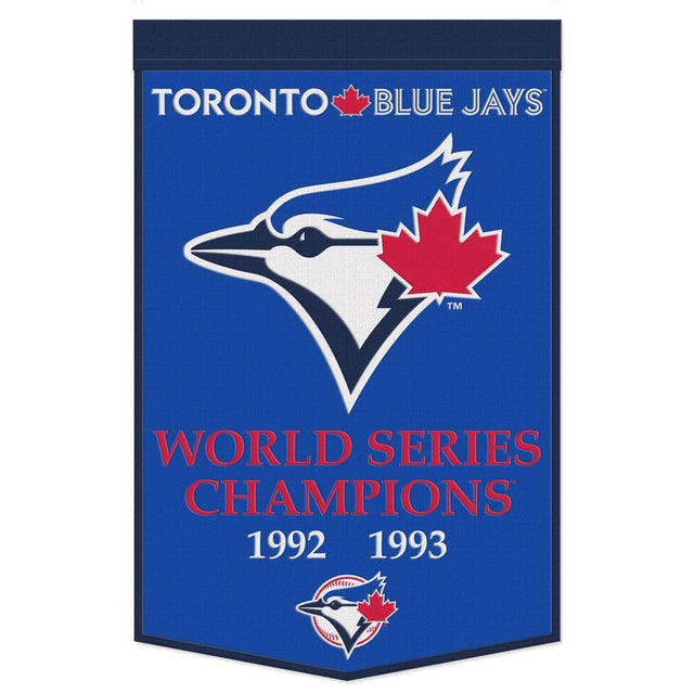 Estandarte de lana de los Toronto Blue Jays de 24 x 38 pulgadas con diseño Dynasty Champ