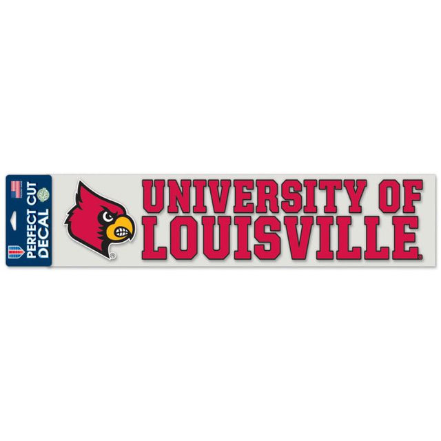 Louisville Cardinals Perfect Cut Decals 4" x 17"