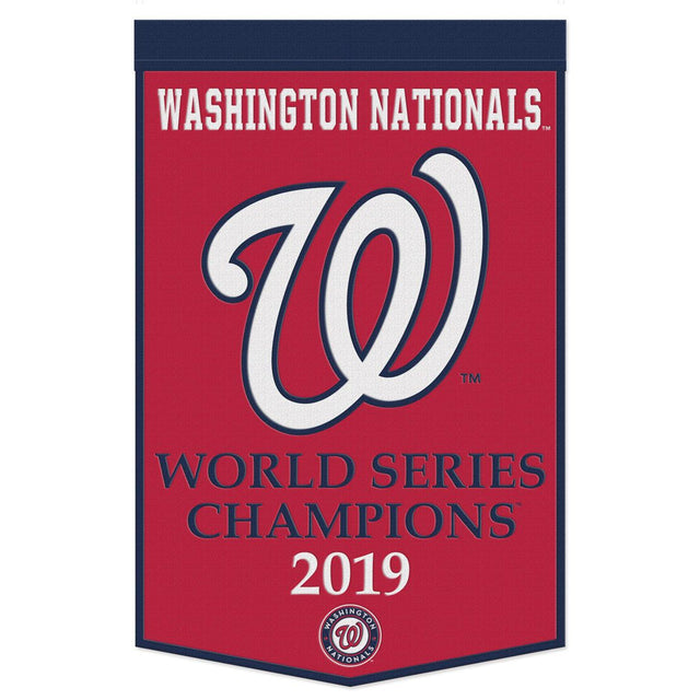 Estandarte de lana de los Washington Nationals de 24 x 38 pulgadas con diseño de Dynasty Champ