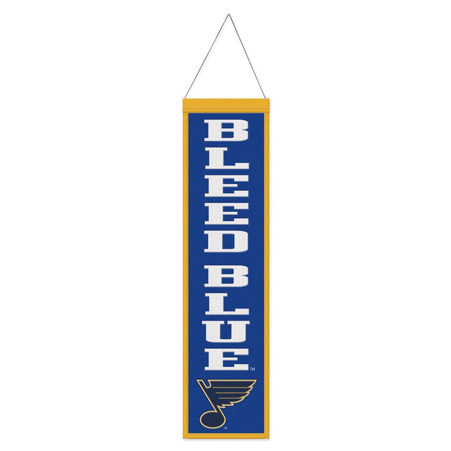 St. Louis Blues Banner Wool 8x32 Heritage Slogan Design