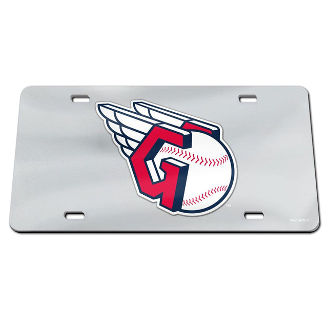 Cleveland Guardians License Plate Acrylic Silver