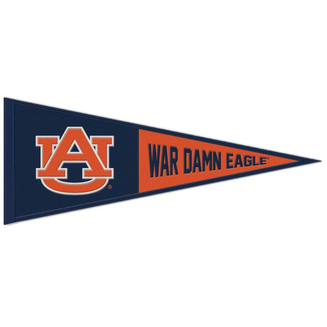 Banderín de lana con lema de los Auburn Tigers, 13" x 32"