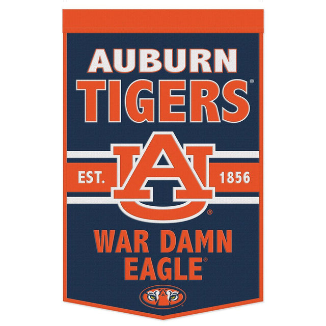 Estandarte de lana de los Auburn Tigers de 24 x 38 con diseño de eslogan Dynasty