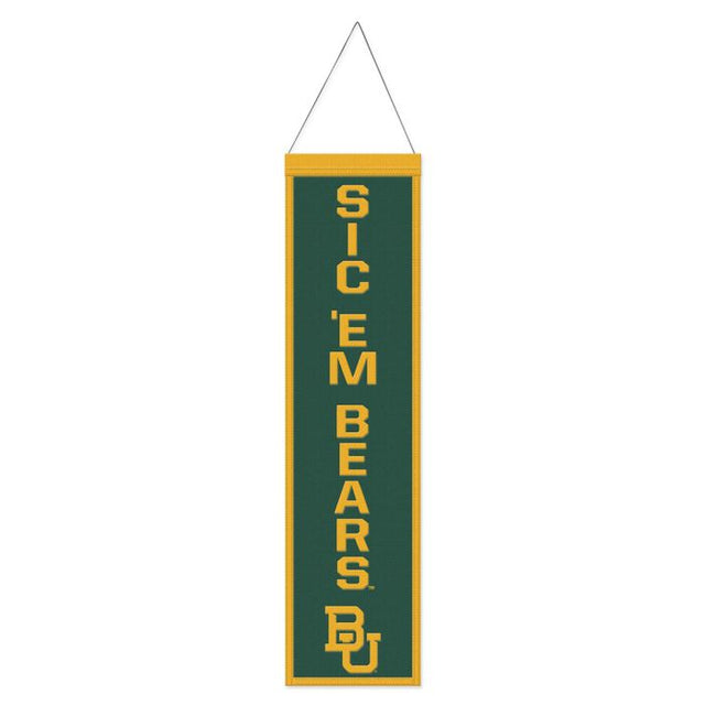 Baylor Bears SLOGAN Wool Banner 8" x 32"