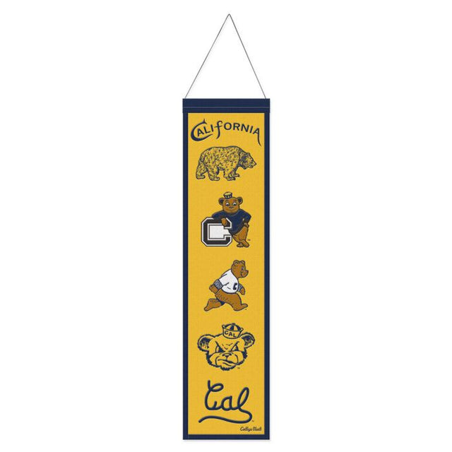 California Golden Bears /College Vault EVOLUTION Wool Banner 8" x 32"