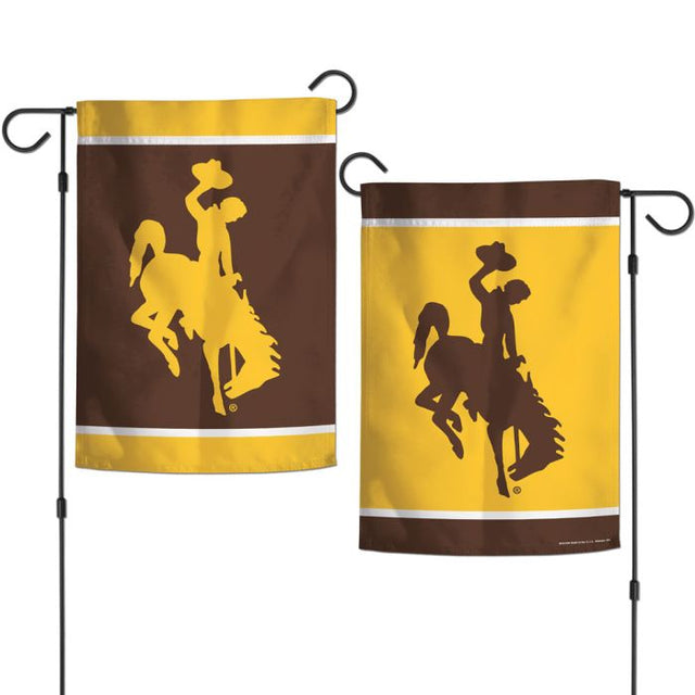 Banderas de jardín de los Wyoming Cowboys, de 2 lados, 12,5" x 18"