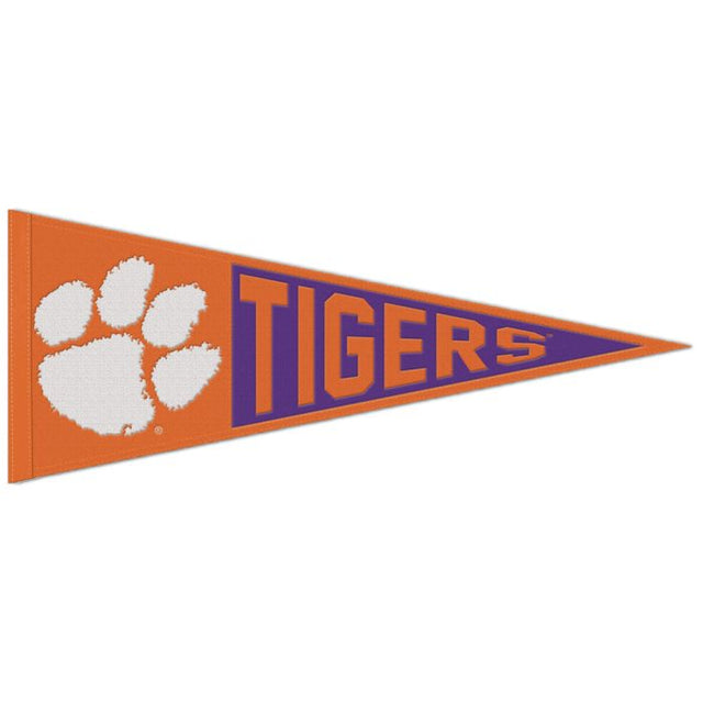 Banderín de lana de los Clemson Tigers de 13" x 32"