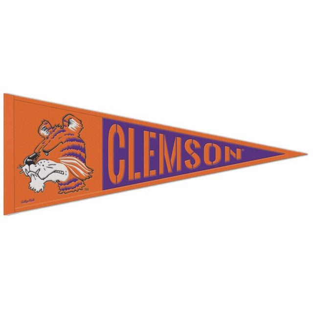 Banderín de lana VAULT de Clemson Tigers/College Vault de 13" x 32"