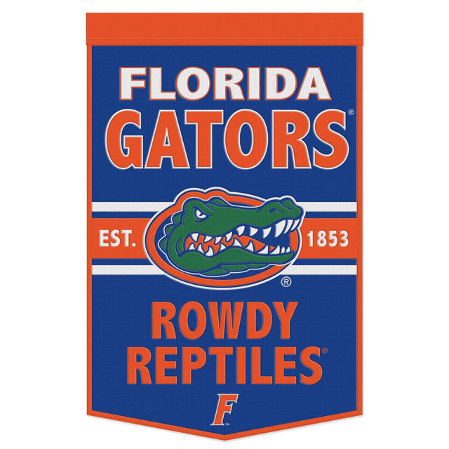 Estandarte de lana de los Florida Gators de 24 x 38 con diseño de eslogan Dynasty