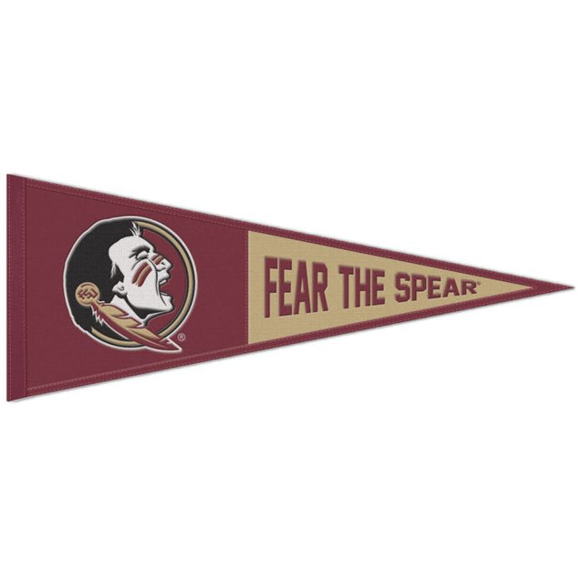 Banderín de lana con lema de los Florida State Seminoles, 13" x 32"