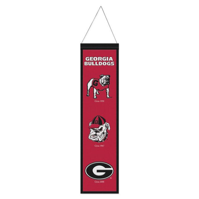 Georgia Bulldogs Wool Banner 8" x 32"