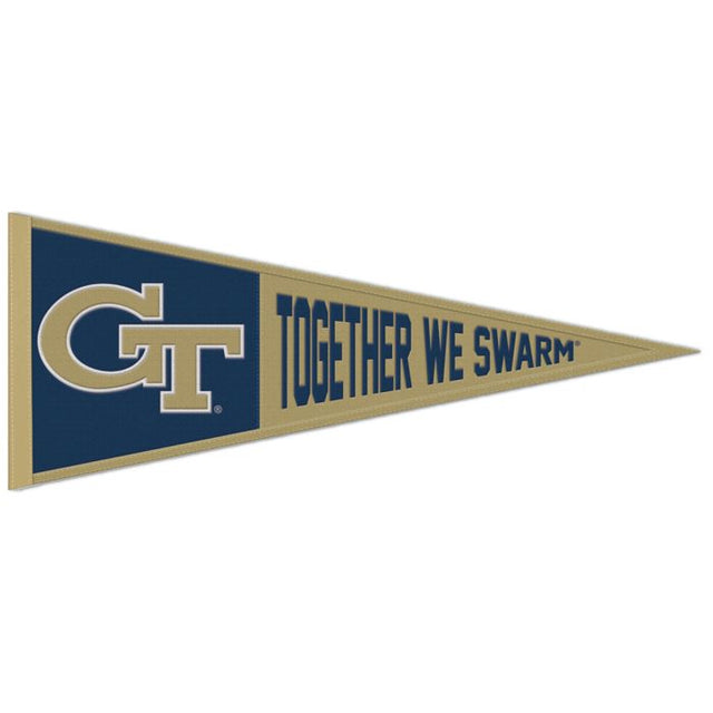 Georgia Tech Yellow Jackets SLOGAN Wool Pennant 13" x 32"