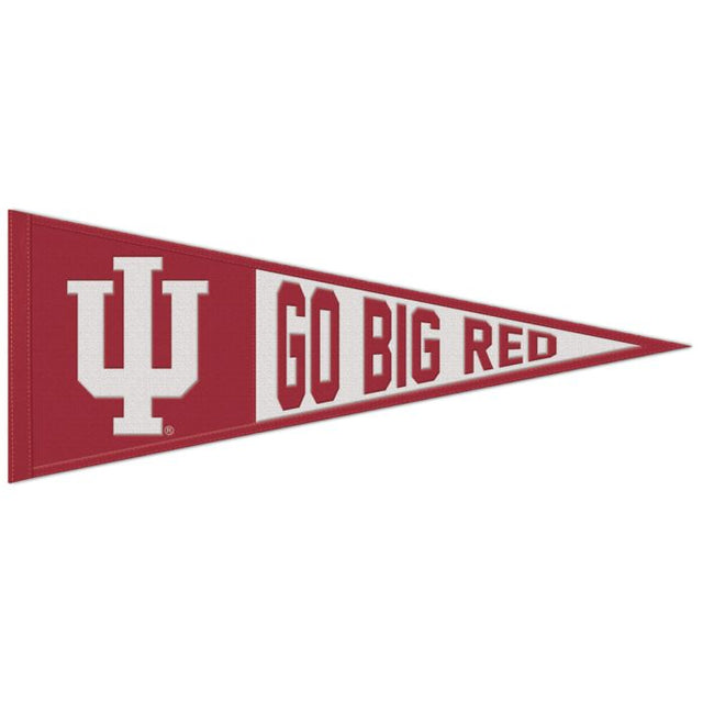 Banderín de lana con el lema de Indiana Hoosiers, 13" x 32"