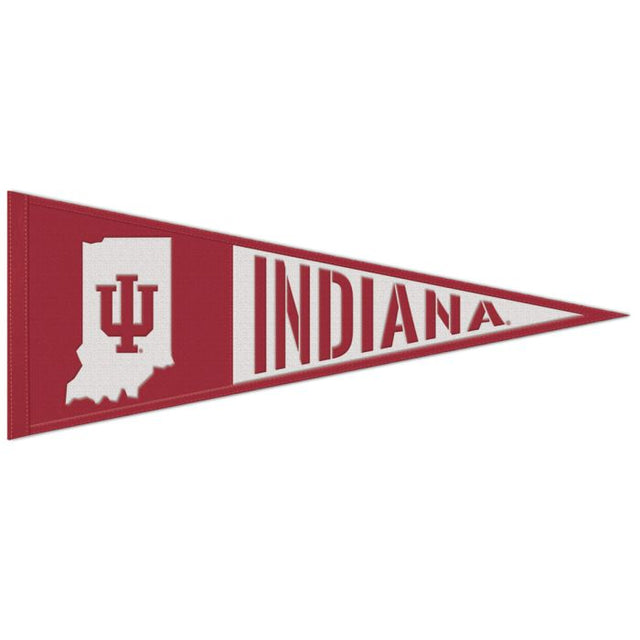 Banderín de lana retro de Indiana Hoosiers de 13" x 32"